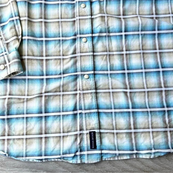 Panhandle Rough Stock Pure Cotton  Button Down Plaid Western Shirt - Picture 6 of 15